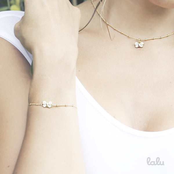 PEACHY PORCELAIN SPARKLING PENDANT - Lalu Jewellery