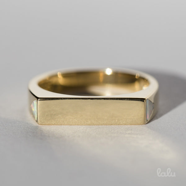 BAR RING GOLD - Lalu Jewellery