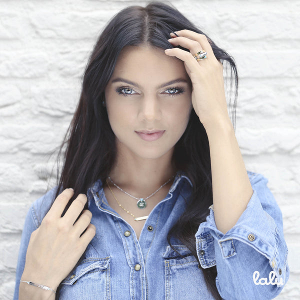 BAR NECKLACE GOLD - Lalu Jewellery