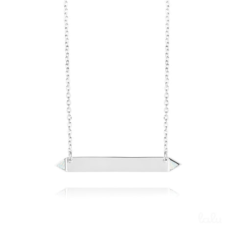 BAR NECKLACE SILVER - Lalu Jewellery
