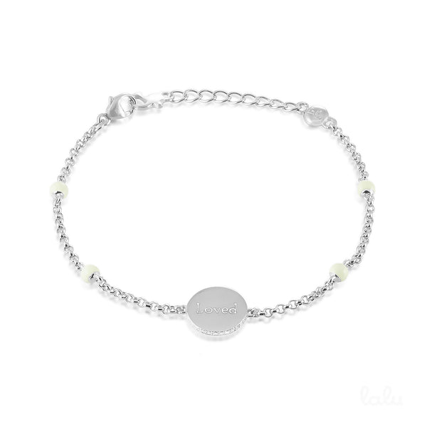 LOVED BRACELET SPARKLE SILVER - Lalu Jewellery