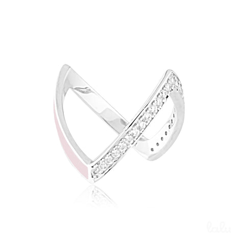 VENDETTA SPARKLING BABE RING SILVER - Lalu Jewellery