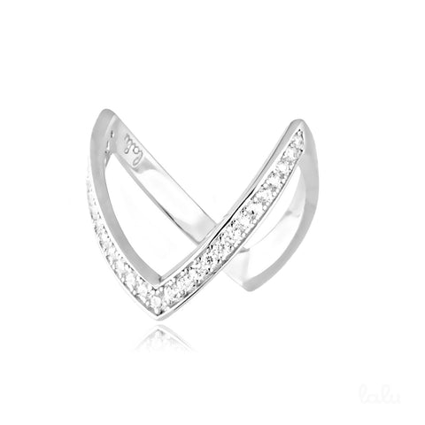 VENDETTA SPARKLING RING SILVER - Lalu Jewellery