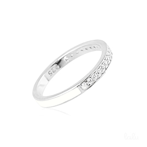 MEET ME HALFWAY SPARKLING PURE RING SILVER - Lalu Jewellery