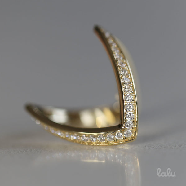 VENDETTA SPARKLING PURE RING GOLD - Lalu Jewellery