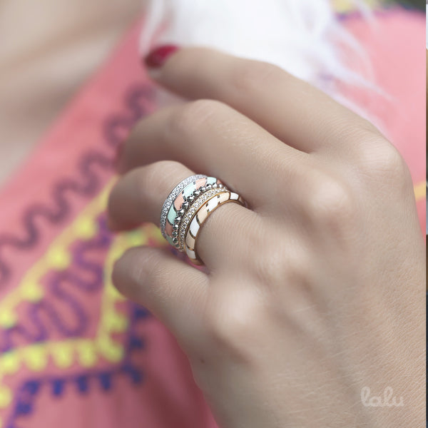MEET ME HALFWAY SPARKLING PURE RING GOLD - Lalu Jewellery